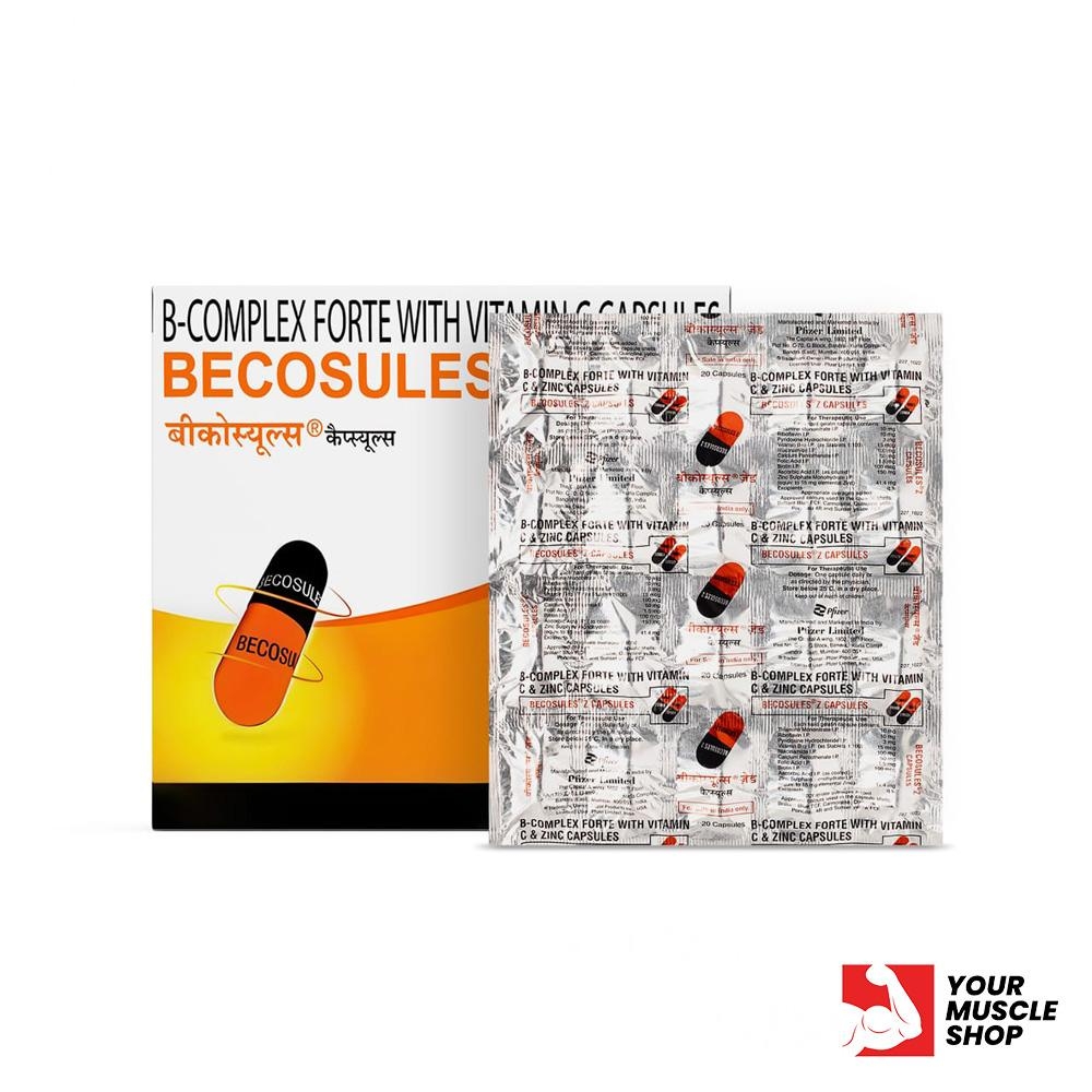 Becosules ( B – Complex With Vitamin C & Zinc ) Capsules – 20 Capsules – Pfizer