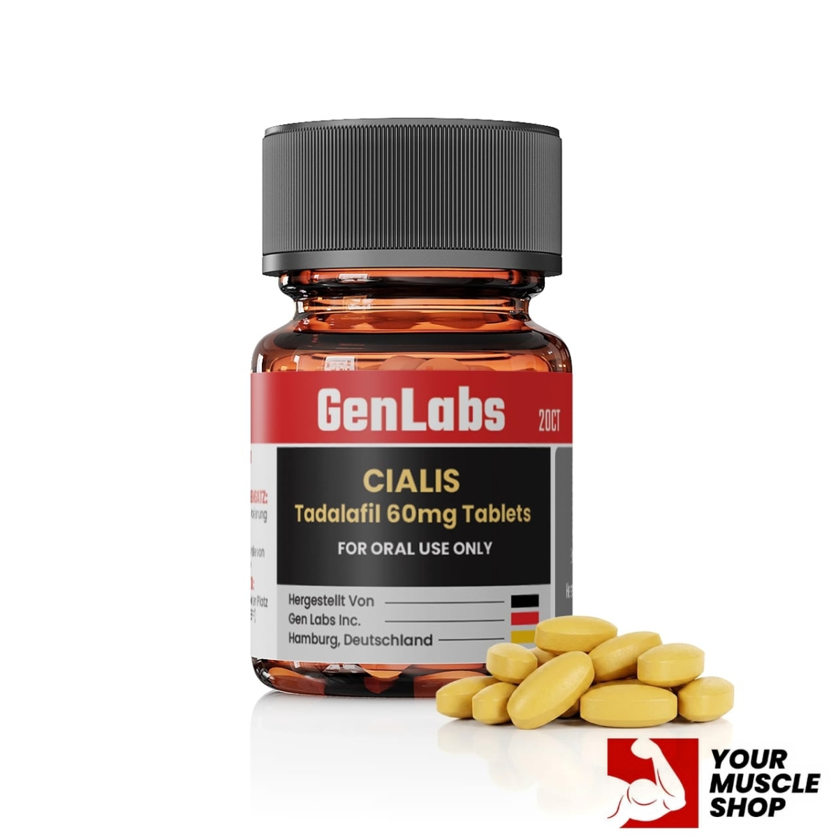 Generic Cialis (Tadalafil) 60 mg (20 Tablets) – Genlabs