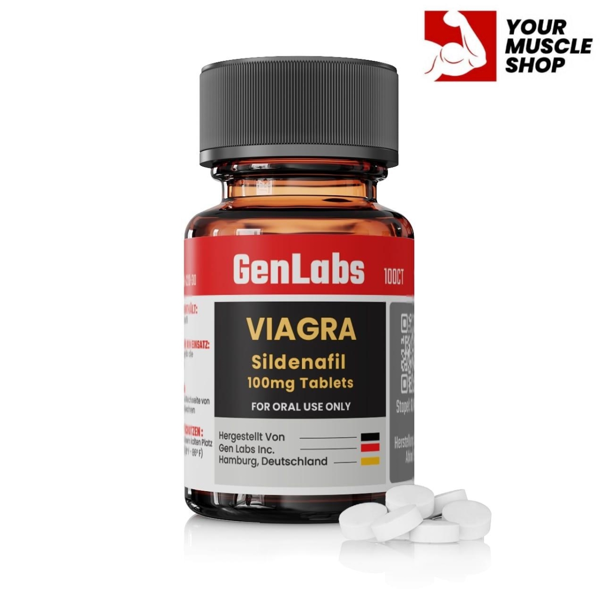 Generic Viagra (sildenafil) 100 mg – (100 Tablets) – Genlabs
