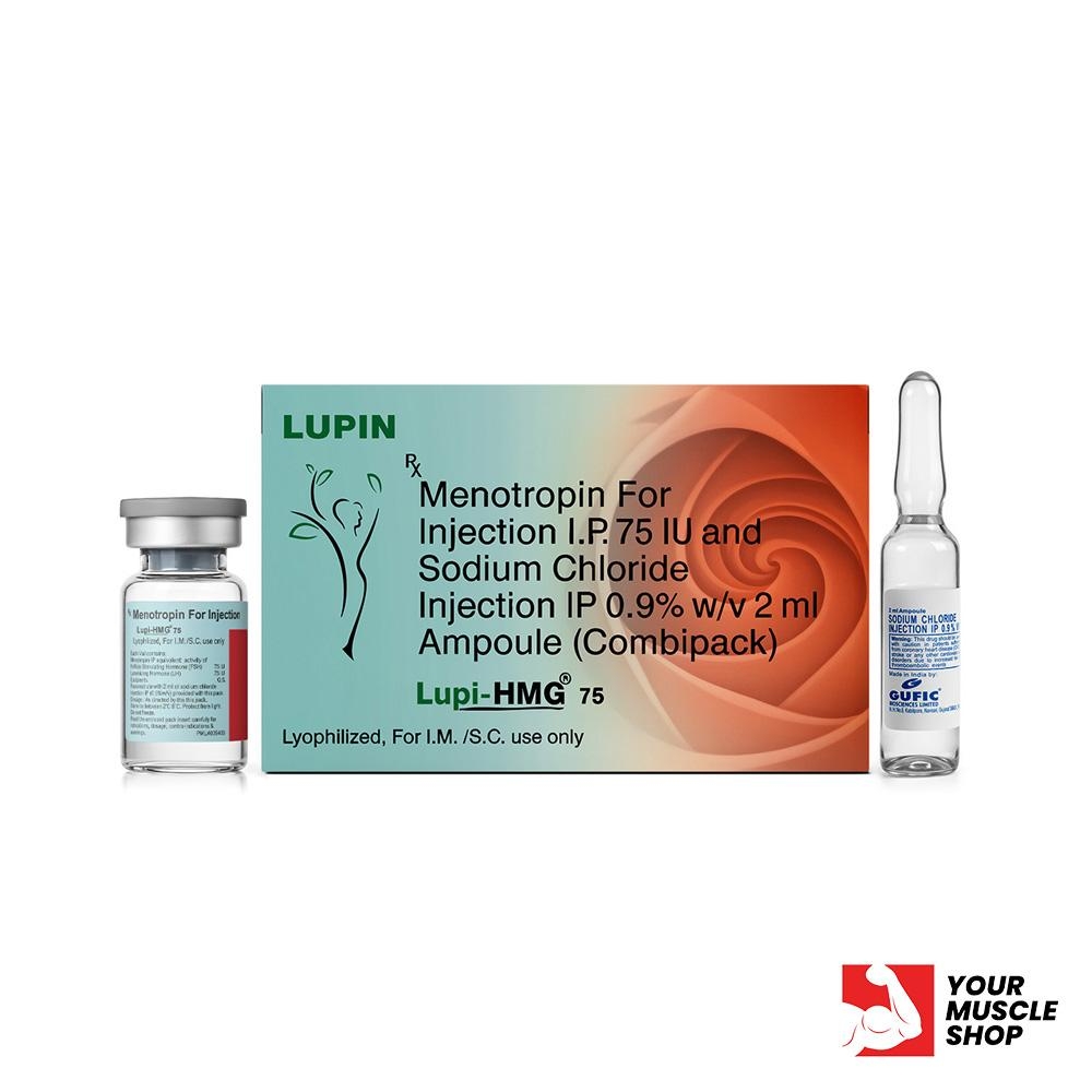 Hmg – ( Menotropin For Injection IP 75 IU And Sodium Chloride Injection IP 0.9% W/v 2ml Ampoule ) – Lupin