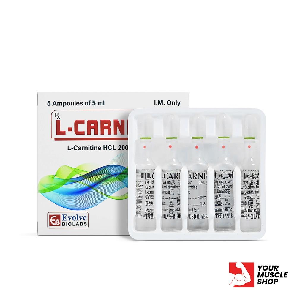 L – Carnibol ( L – Carnitine Hcl 2000mg / 5ml ) – 5 Ampoules Box – Evolvo Bio Labs
