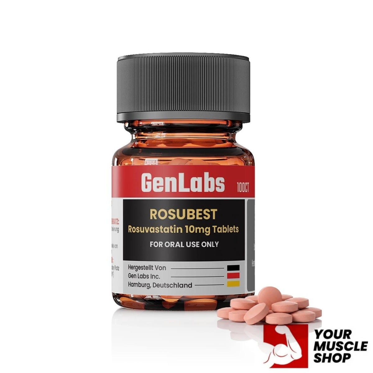 Rosubest (Rosuvastatin) – 10 Mg – 100 Tablets – Genlabs