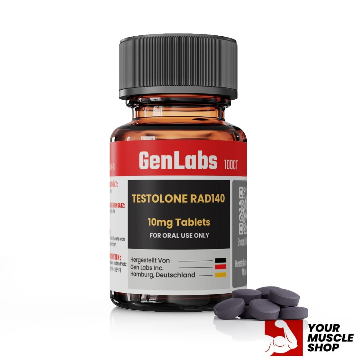 Testolone RAD-140 10 mg – 100 Tablets – Genlabs