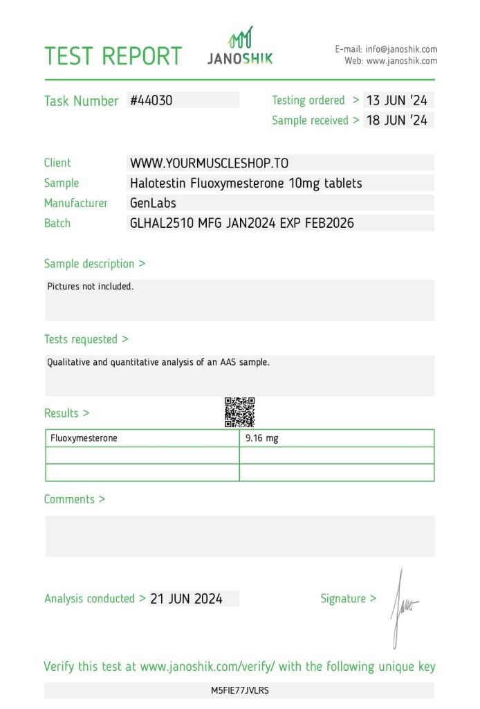 HALOTESTIN FLUOXYMESTERONE 10MG / PER TAB – 100 TABLETS – GENLABS - Image 3