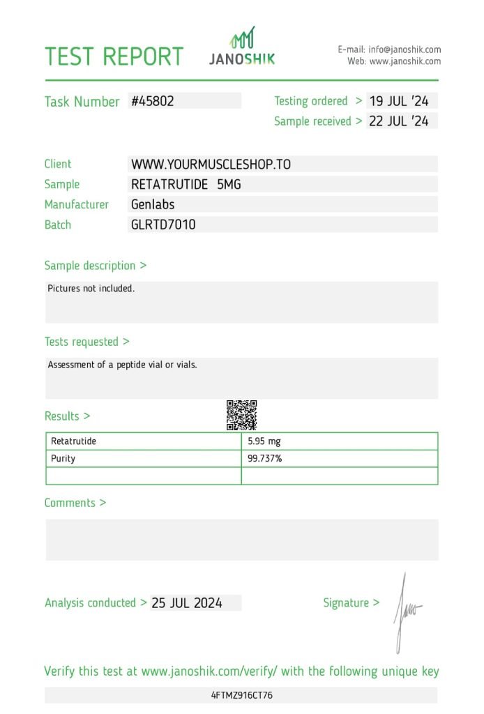 RETATRUTIDE 5MG VIAL – GENLABS - Image 2