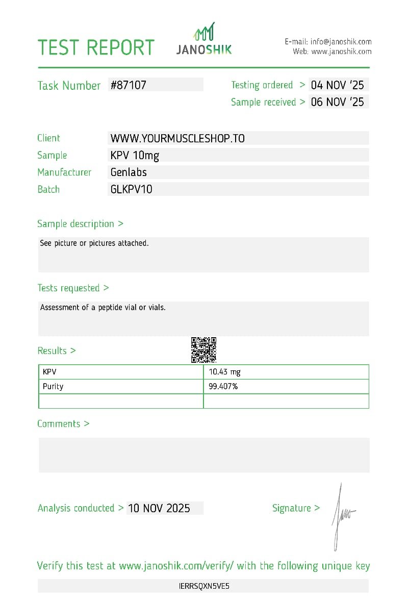 KPV 10MG VIAL – GENLABS - Image 2