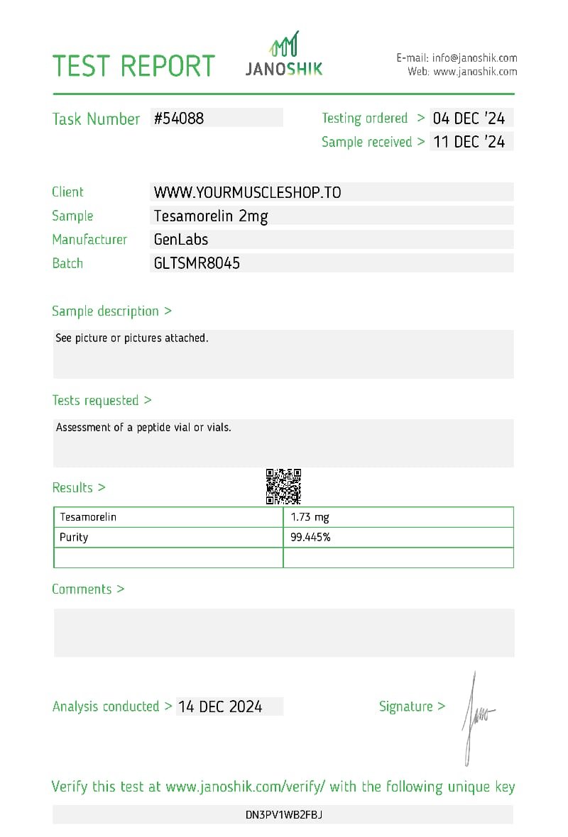 TESAMORELIN 2MG VIAL – GENLABS - Image 2