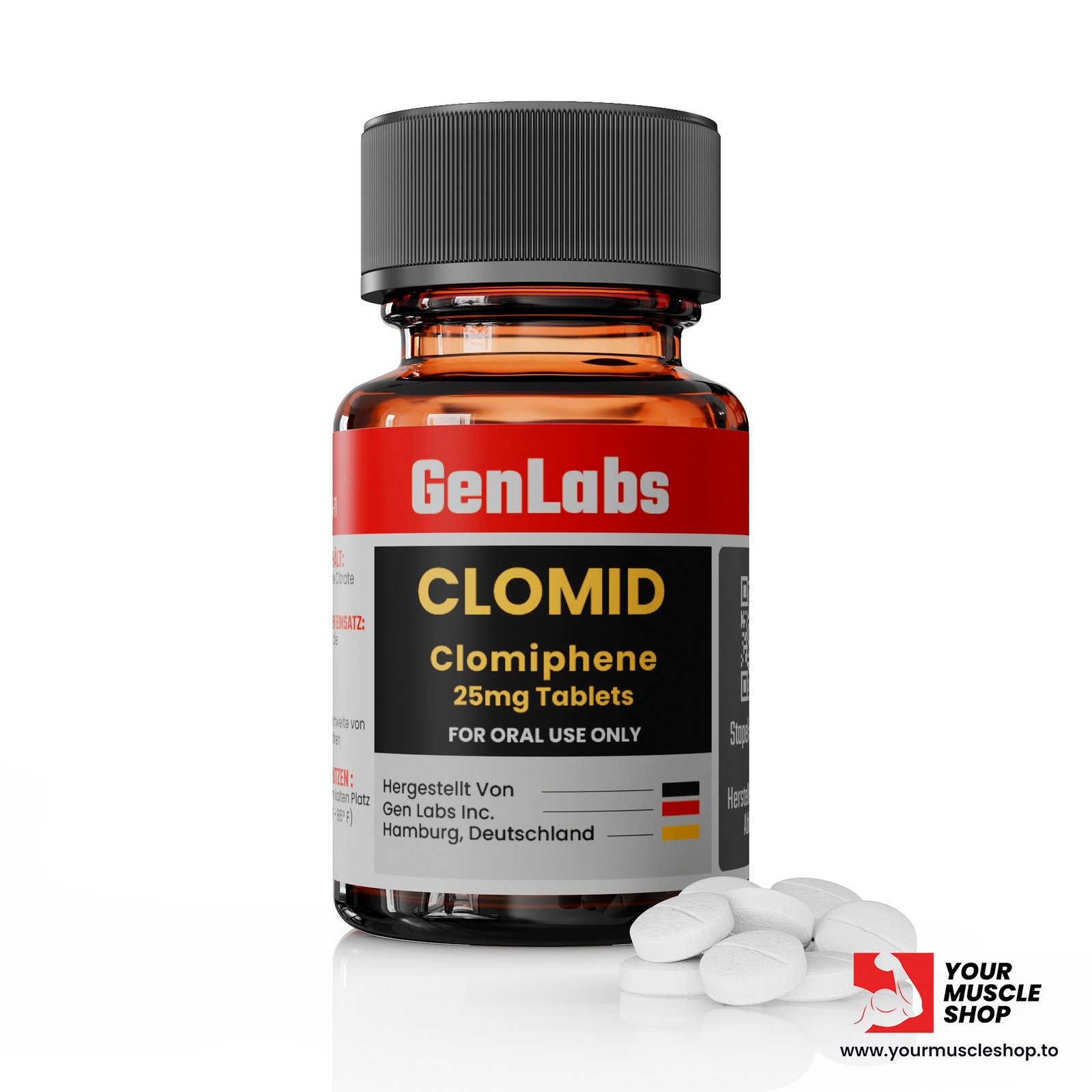 CLOMID (CLOMIPHENE CITRATE) 25MG / PER TAB – 200 TABLETS – GENLABS