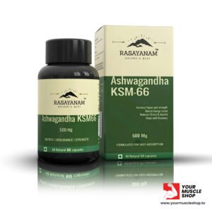 ASHWAGANDHA KSM-66 – ASHWAGANDHA ROOT EXTRACT – (500MG / PER CAPSULE) – [60 CAPSULES]  – RASAYANAM