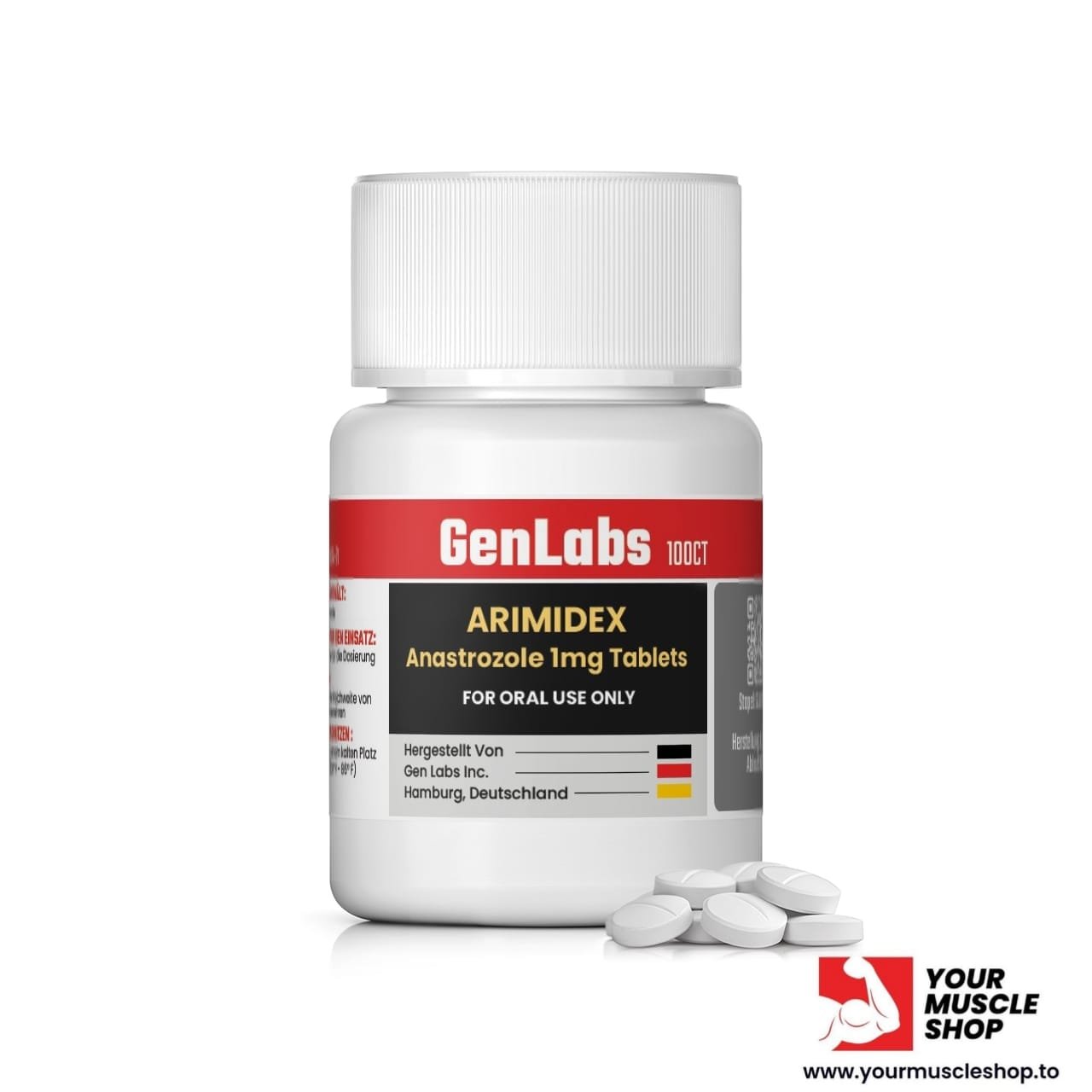 ARIMIDEX ANASTROZOLE 1 MG / PER TAB – 100 TABLETS – GENLABS - Image 2