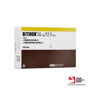 BITIRON – [ T3 -LIOTHYRONINE 12.5MCG /  T4 -THYROXINE 50MCG MIX ] – ABDIIBRAHIM PHARMA [ 100 TABLETS ]