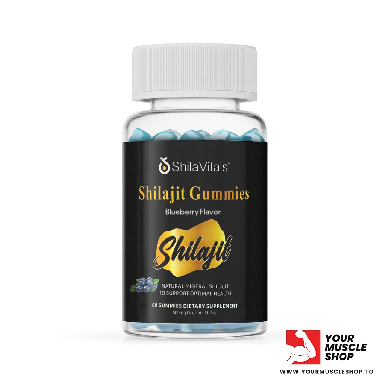 SHILAJIT GUMMIES ( 500MG ORGANIC SHILAJIT ) [60 GUMMIES – BLUEBERRY FLAVOR – SHILAVITALS - Image 2