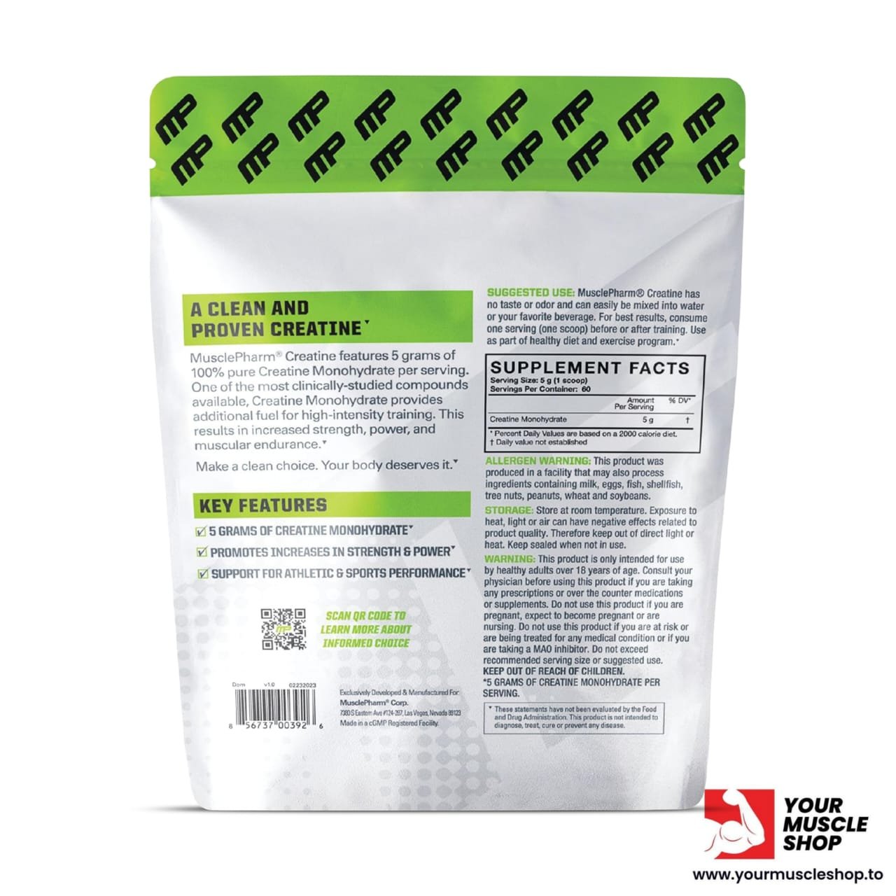 CREATINE 300 GM – MUSCLEPHARMA - Image 2