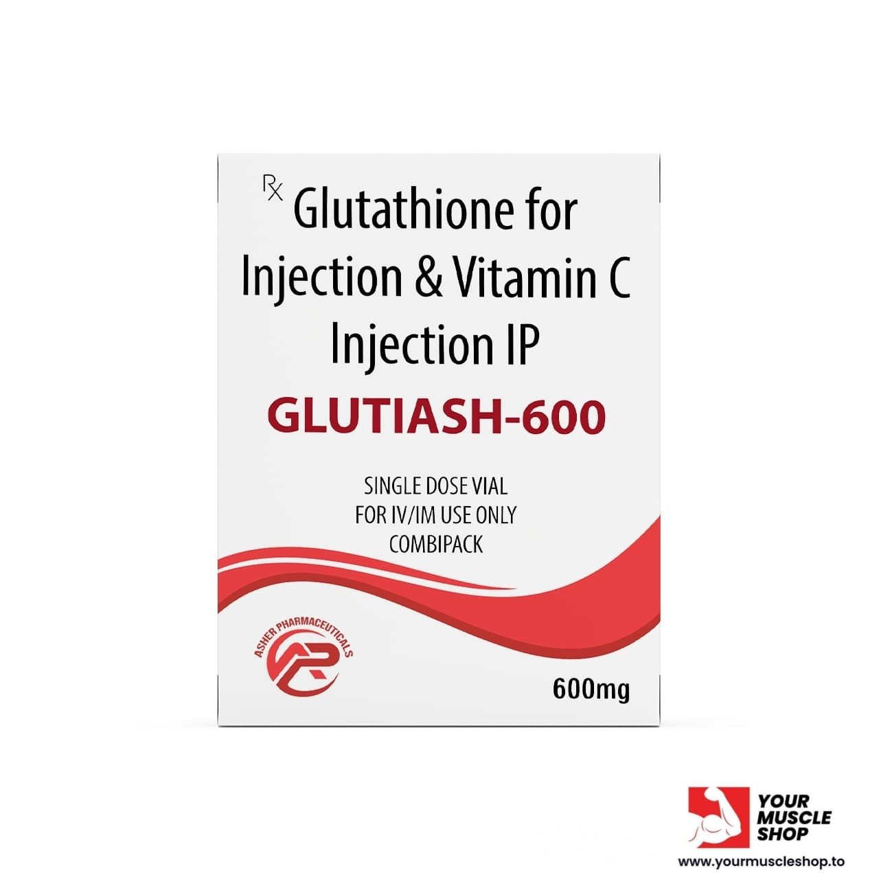 GLUTATHIONE FOR INJECTION & VITAMIN C INJECTION IP (GLUTIASH-600) – ASHER PHARMACEUTICALS - Image 2