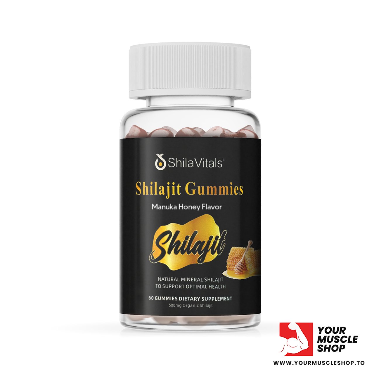 SHILAJIT GUMMIES ( 500MG ORGANIC SHILAJIT ) [60 GUMMIES – MANUKA HONEY FLAVOR – SHILAVITALS - Image 2