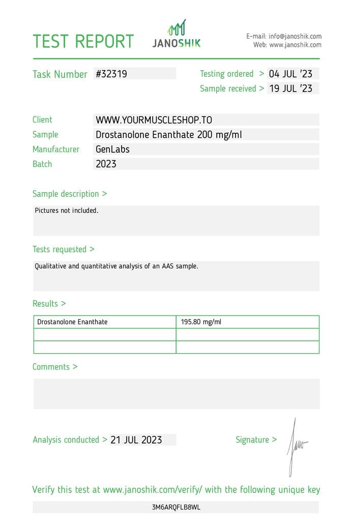 MASTERON (DROSTANOLONE ENANTHATE) 200MG / PER ML – GENLABS - Image 2