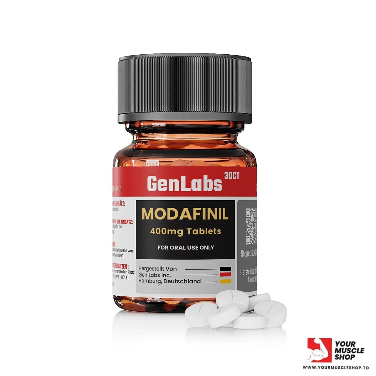 MODAFINIL TABLETS USP 400 MG – 30 TABLETS – GENLABS