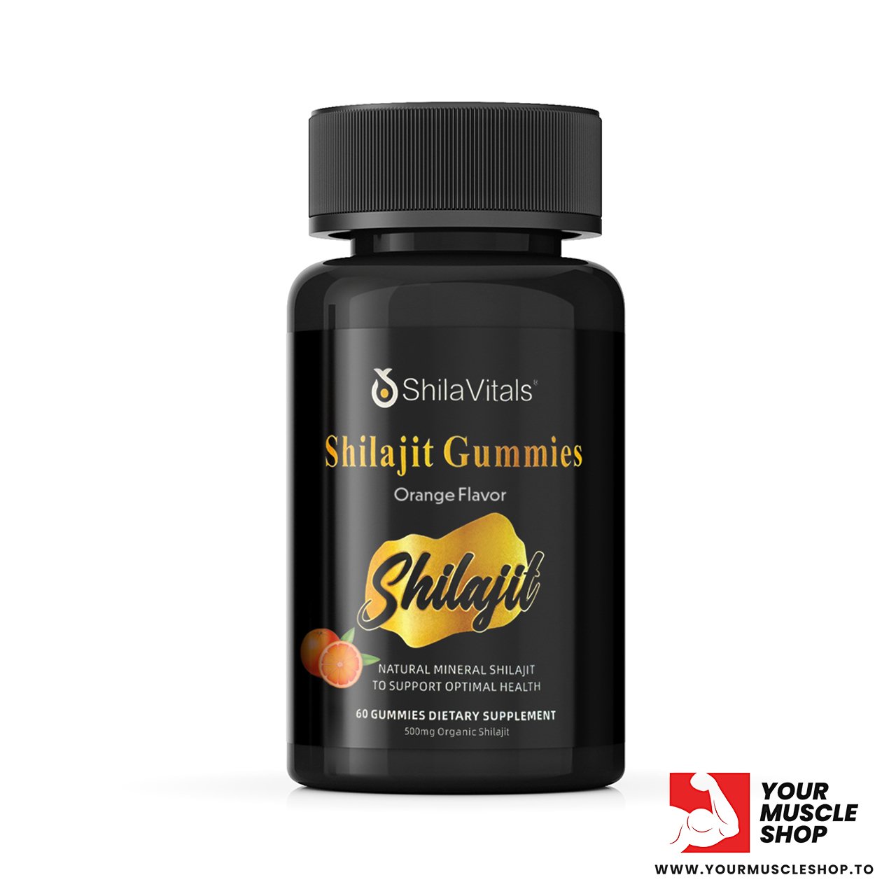 SHILAJIT GUMMIES ( 500MG ORGANIC SHILAJIT ) [60 GUMMIES – ORANGE FLAVOR – SHILAVITALS - Image 2