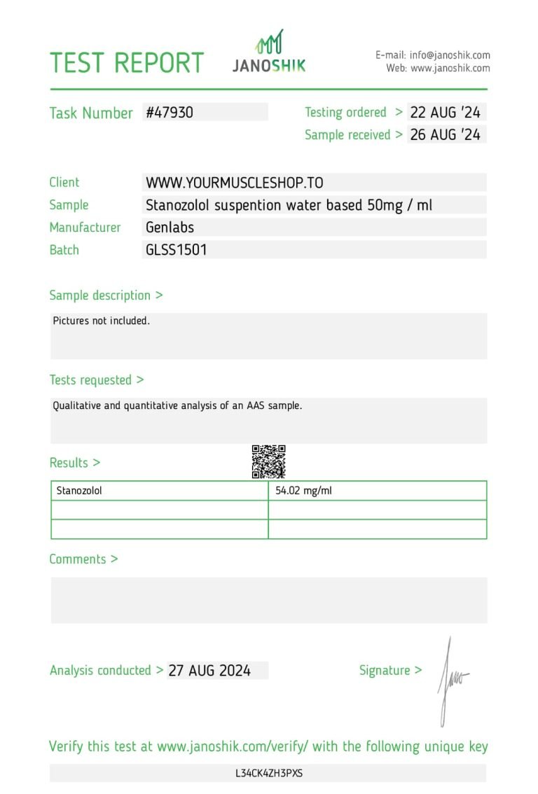 WINSTROL DEPOT (STANOZOLOL SUSPENSION – WATER BASED) 50 MG / PER ML – GENLABS - Image 2