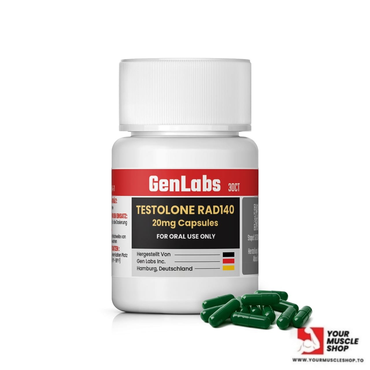 TESTOLONE RAD140 20 MG / PER CAPSULE – 30 CAPSULES- GENLABS - Image 2