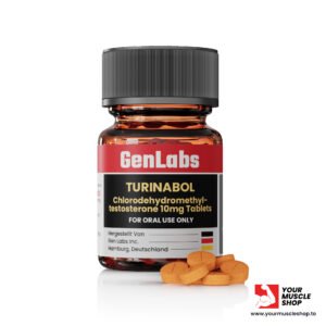 TURINABOL (4-CHLORODEHYDROMETHYL TESTOSTERONE) 10MG / PER TAB – 100 TABLETS – GENLABS
