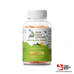ASHWAGANDHA GUMMIES ( 500MG / PER GUMMY ) [ 30 GUMMIES BOTTLE ] – ORANGE FLAVOR