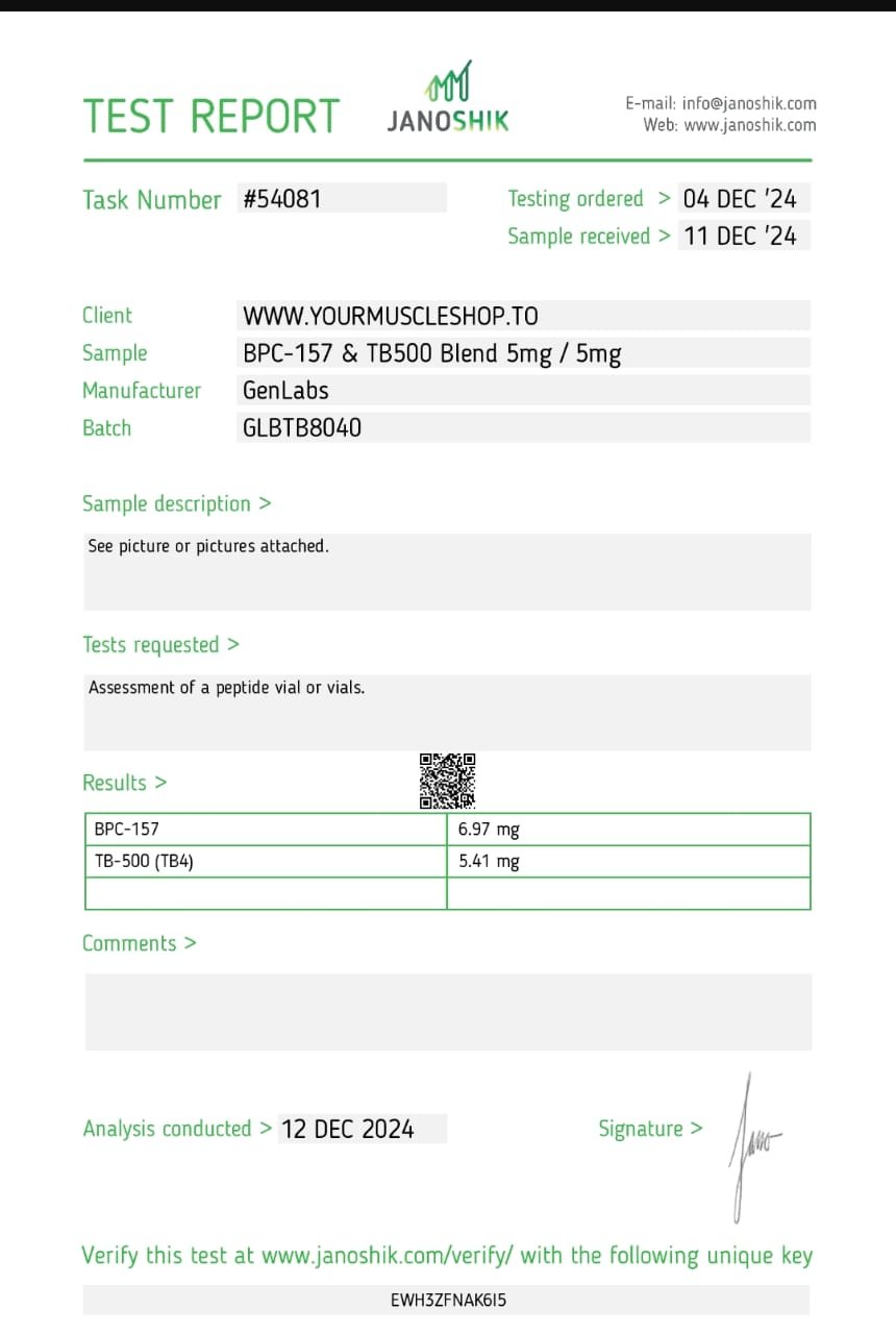BLEND BPC-157 5MG & TB500 5MG VIAL – GENLABS - Image 2