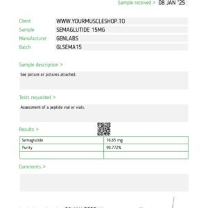 SEMAGLUTIDE (OZEMPIC)– 15MG VIAL – GENLABS
