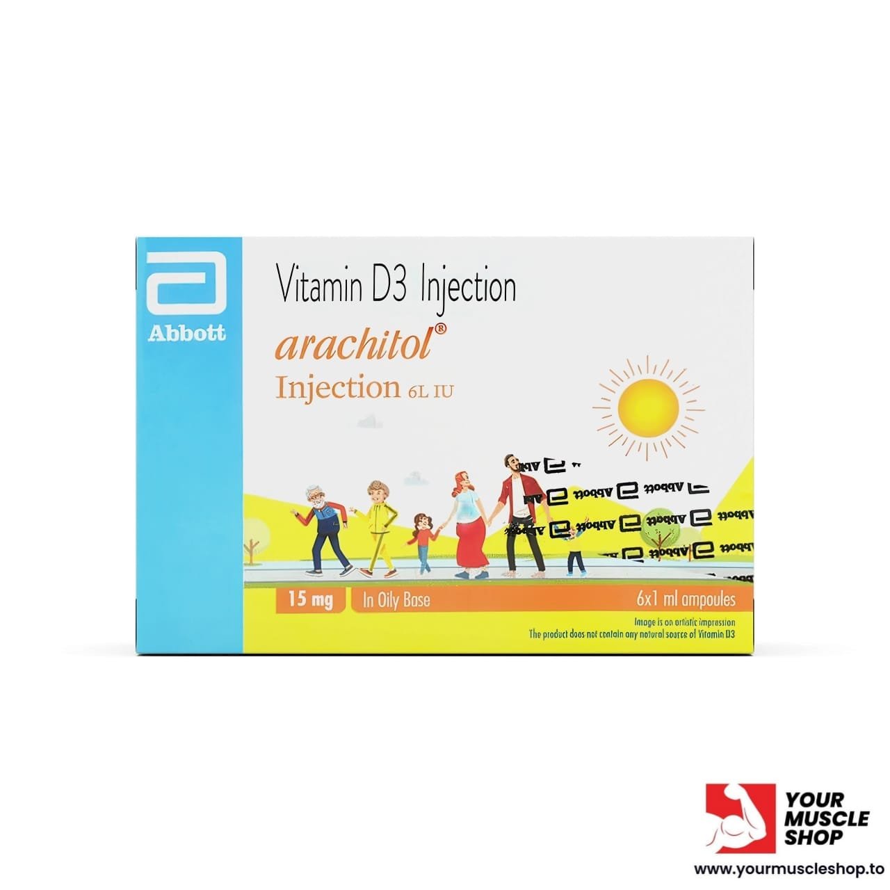 ARACHITOL 6L IU ( VITAMIN-D3 ) 6 X 1ML AMPOULES BOX – ABBOTT - Image 2