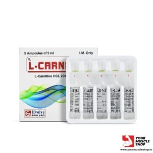 L-CARNIBOL ( L-CARNITINE HCL 2000MG / 5ML ) – 5 AMPOULES BOX – EVOLVO BIO LABS