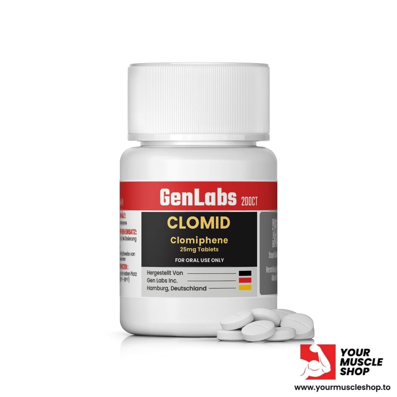 CLOMID (CLOMIPHENE CITRATE) 25MG / PER TAB – 200 TABLETS – GENLABS - Image 2