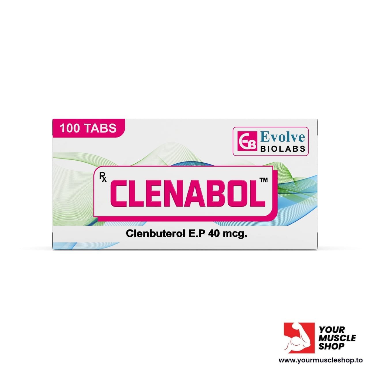 CLENABOL 40 MCG TABLET (CLENBUTEROL) 100 TABS – EVOLVE BIOLABS - Image 2