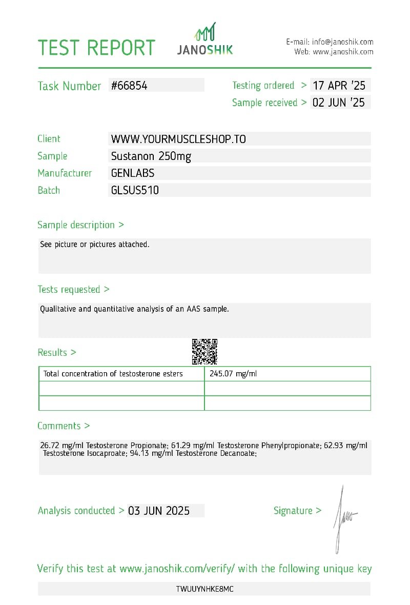 SUSTANON 250MG / PER ML – GENLABS - Image 2