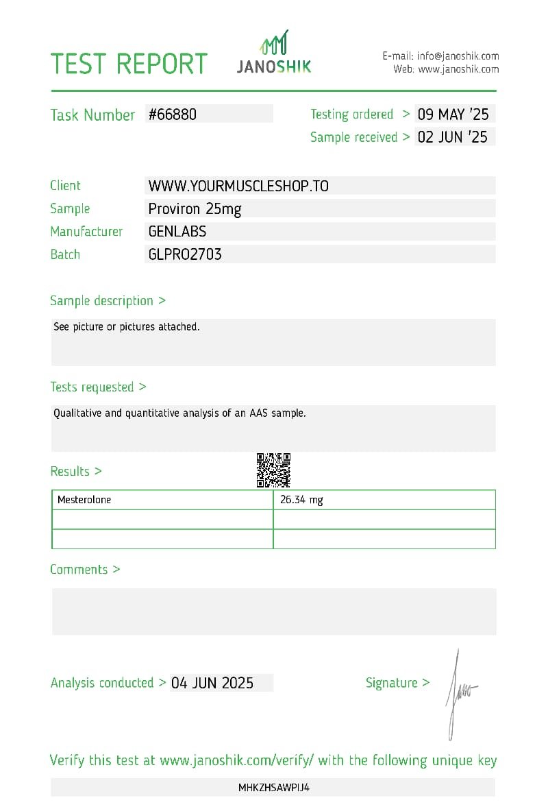 PROVIRON (MESTEROLONE) 25MG / PER TAB – 100 TABLETS – GENLABS - Image 3